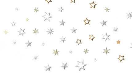 Falling Christmas Luminaries: Magnificent 3D Illustration Showcasing Falling Holiday Celestial Bodies