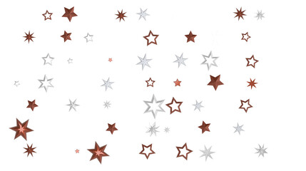 Starlit Christmas Plummet: Spectacular 3D Illustration Showcasing Descending Holiday Star Clusters