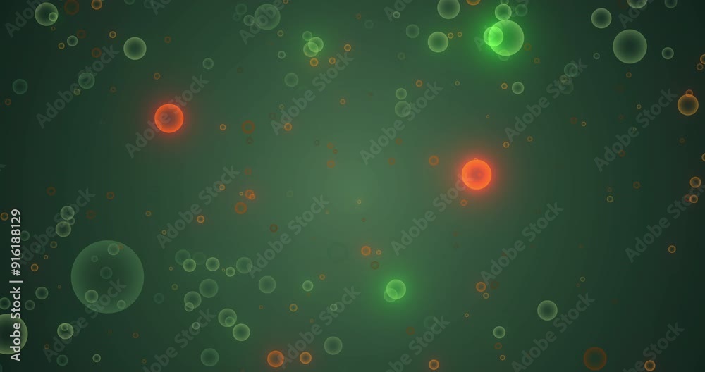 Poster Circles, network and internet connection for abstract, animation or cyberspace for future. Technology, software or graphic for cybersecurity, development and cloud computing innovation for deep web
