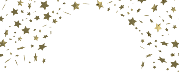 Stellar Christmas Symphony: Exquisite 3D Illustration of Falling Stars in Harmonious Motion for the Holidays