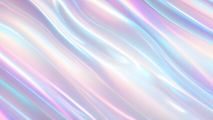 Obraz premium Holographic background seamless trendy iridescent light foil texture. Soft holographic pastel unicorn marble background pattern. Modern pearlescent blurry abstract swirl illustration. 