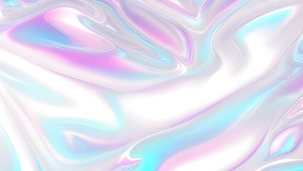 Holographic background seamless trendy iridescent light foil texture. Soft holographic pastel unicorn marble background pattern. Modern pearlescent blurry abstract swirl illustration.	