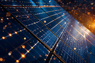 Solar Panel Grid Abstract Background