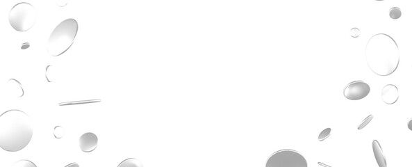 Mesmeric Moments: Mesmeric 3D Illustration Depicting Mesmerizing silver Confetti