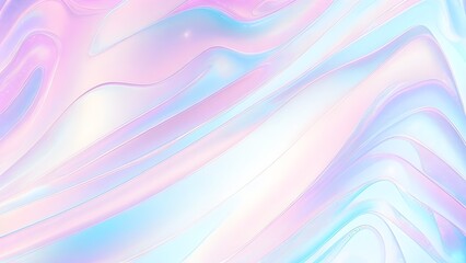 Obraz premium Holographic background seamless trendy iridescent light foil texture. Soft holographic pastel unicorn marble background pattern. Modern pearlescent blurry abstract swirl illustration. 