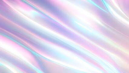 Obraz premium Holographic background seamless trendy iridescent light foil texture. Soft holographic pastel unicorn marble background pattern. Modern pearlescent blurry abstract swirl illustration. 