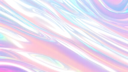 Obraz premium Holographic background seamless trendy iridescent light foil texture. Soft holographic pastel unicorn marble background pattern. Modern pearlescent blurry abstract swirl illustration. 