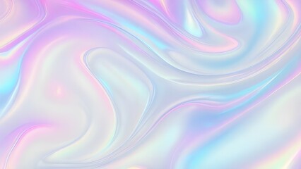 Obraz premium Holographic background seamless trendy iridescent light foil texture. Soft holographic pastel unicorn marble background pattern. Modern pearlescent blurry abstract swirl illustration. 