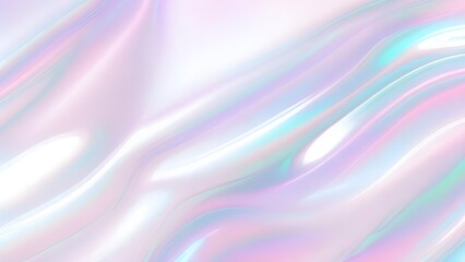 Obraz premium Holographic background seamless trendy iridescent light foil texture. Soft holographic pastel unicorn marble background pattern. Modern pearlescent blurry abstract swirl illustration. 
