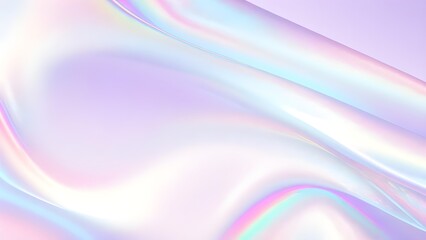 Holographic background seamless trendy iridescent light foil texture. Soft holographic pastel unicorn marble background pattern. Modern pearlescent blurry abstract swirl illustration.	