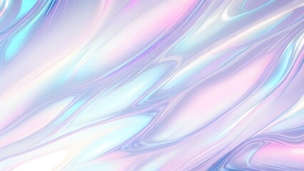 Holographic background seamless trendy iridescent light foil texture. Soft holographic pastel unicorn marble background pattern. Modern pearlescent blurry abstract swirl illustration.	