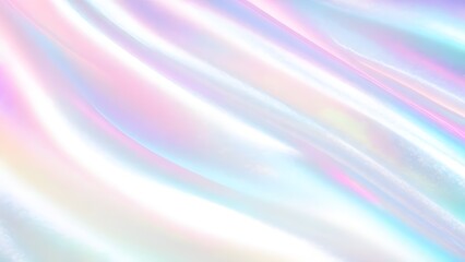 Holographic background seamless trendy iridescent light foil texture. Soft holographic pastel unicorn marble background pattern. Modern pearlescent blurry abstract swirl illustration.	