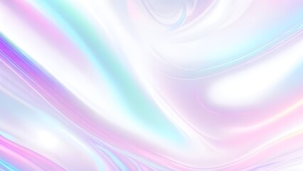 Obraz premium Holographic background seamless trendy iridescent light foil texture. Soft holographic pastel unicorn marble background pattern. Modern pearlescent blurry abstract swirl illustration. 
