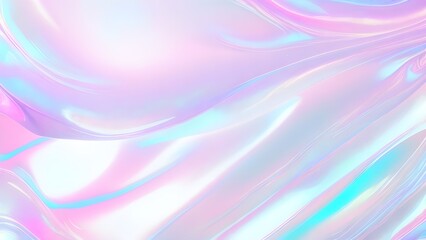 Obraz premium Holographic background seamless trendy iridescent light foil texture. Soft holographic pastel unicorn marble background pattern. Modern pearlescent blurry abstract swirl illustration. 