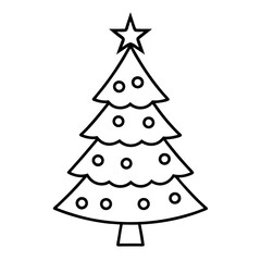 Fototapeta premium vector christmas tree vector illustration