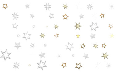 Gilded Rainfall: Experience the Magic of a 3D Gold Stars Shower