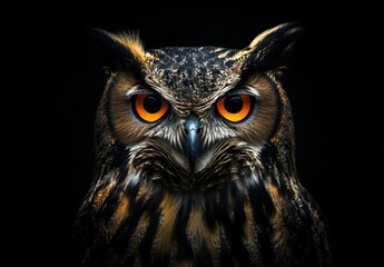 Fototapeta premium Close-up Portrait of a Majestic Owl
