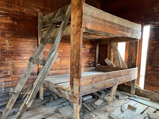 Bunk Bed in an Old Cabin 