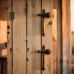 Obraz premium old wooden door with lock