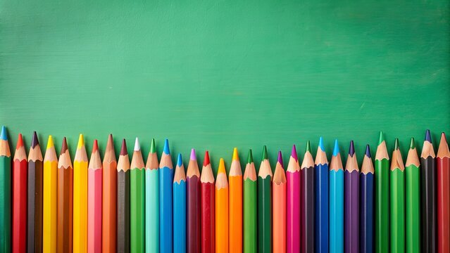 Fondo con l?pices y espacio para texto con concepto de vuelta al colegio, fondo, l?pices