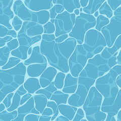 Shiny Water Texture Seamless Pattern - Pool, Sea, Ocean