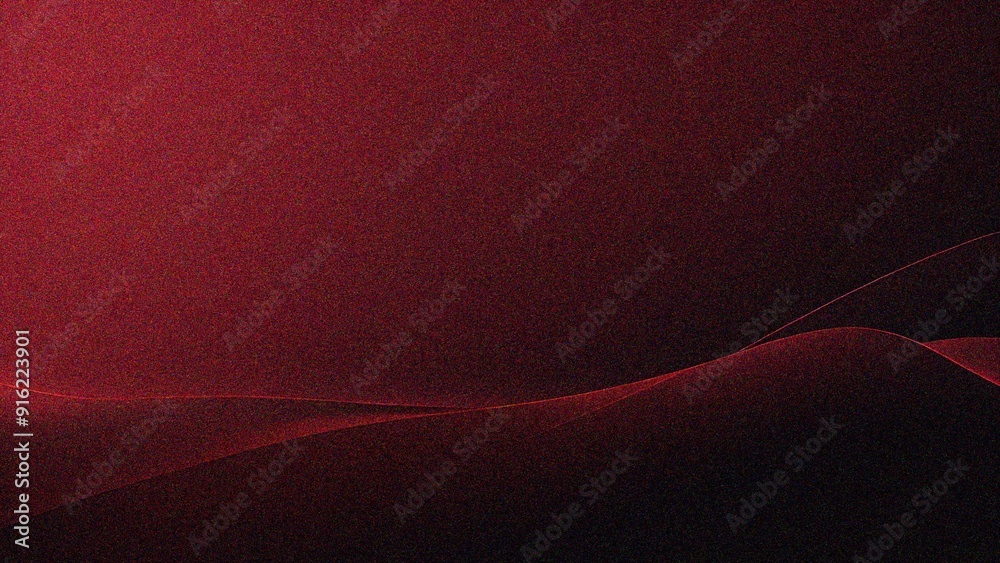 Wall mural red abstract gradient background grain texture effect dark vibrant color flow wave copy space