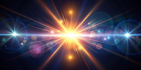 Obraz premium light lens flares creating a stunning visual effect, light,lens flares, vibrant, glowing, colorful, abstract