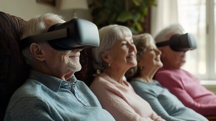 Senior Citizens Enjoying Virtual Reality