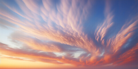Sunset sky with beautiful dramatic clouds version 74