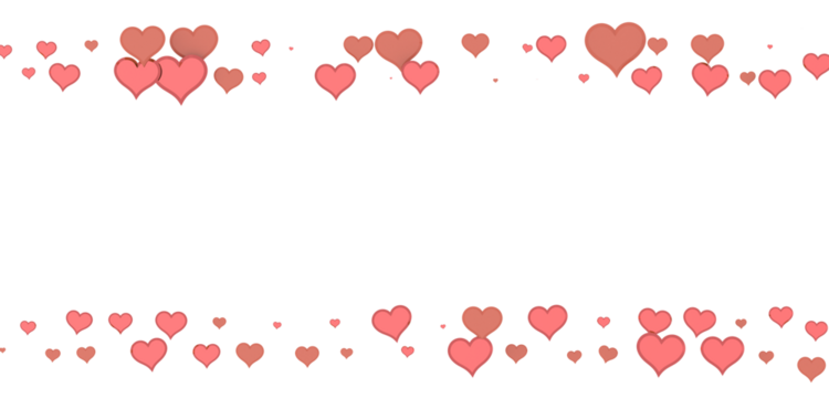 hearts isolated on transparent background. Valentine’s day design.