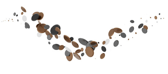 Gilded Celebration: Magnificent 3D Illustration of a Grand gold Confetti Event