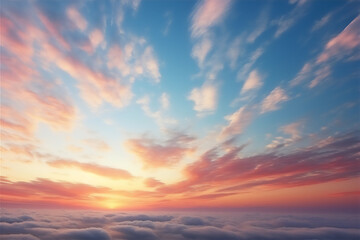 Obraz premium Sunset sky with beautiful dramatic clouds version 36