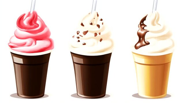 The soft and creamy ice cream, complemented by the gentle steam, adds to the deliciousness of every bite. Seamless looping 4k time-lapse animation video background