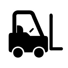 Obraz premium silhouette of a forklift, logo of a forklift