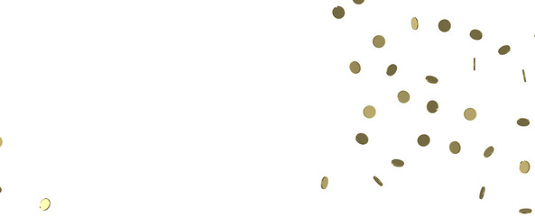 Radiant Revelry: Dynamic 3D Illustration of a Radiating Gold Confetti Celebration