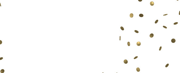 Radiant Revelry: Dynamic 3D Illustration of a Radiating Gold Confetti Celebration