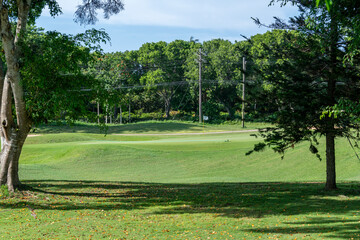 aerial view of golf course and homes n La Romana district Dominican Republic
