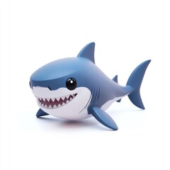 Cute Cartoon Shark 3D Render