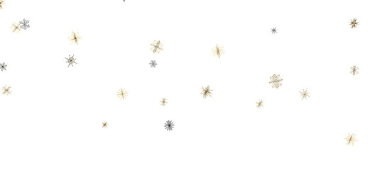 Whirling Snowflakes: Enthralling 3D Illustration of Falling Festive Snow Crystals