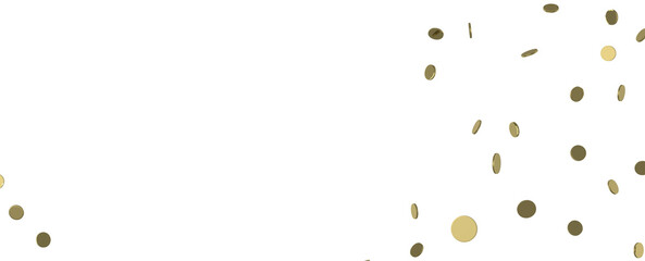 Radiant Revelry: Dynamic 3D Illustration of a Radiating Gold Confetti Celebration