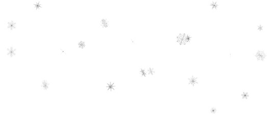 Whirling Snowflakes: Enthralling 3D Illustration of Falling Festive Snow Crystals