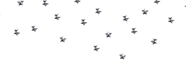 Stars - Holiday golden decoration, glitter frame isolated -