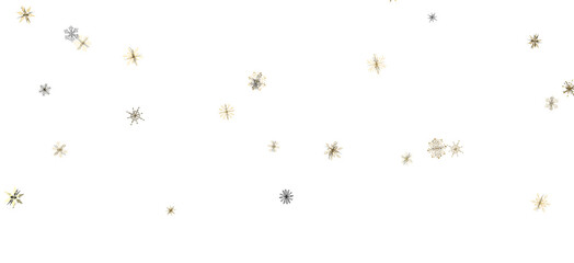 Whirling Snowflakes: Enthralling 3D Illustration of Falling Festive Snow Crystals