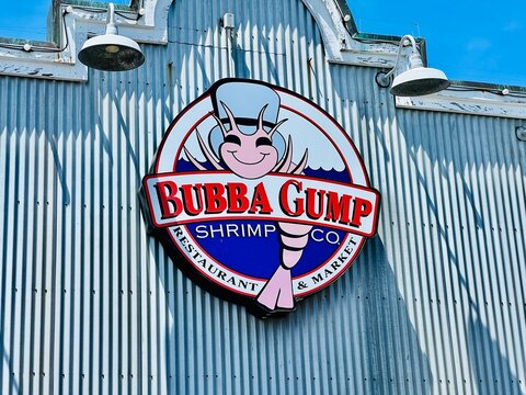 Bubba Gump Shrimp Company restaurant on Pier 39 in San Francisco, California.