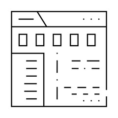 web site faq line icon vector. web site faq sign. isolated contour symbol black illustration