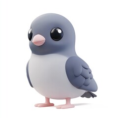 Obraz premium Cute 3D Cartoon Bird