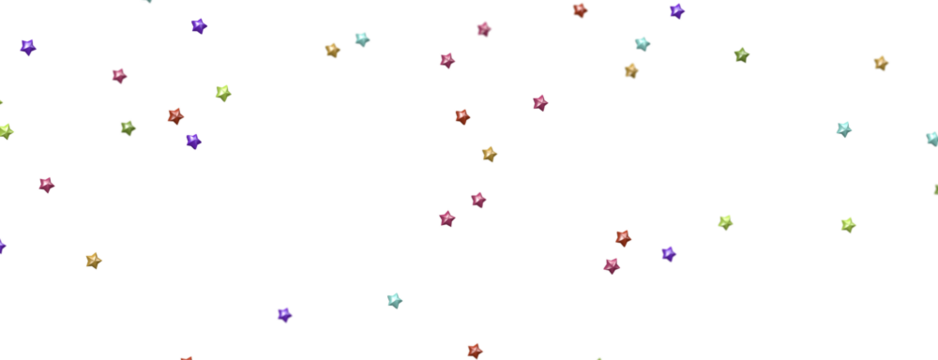 Cosmic Overture: Step Into the Allure of a 3D Colorful Stars Rainfall