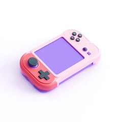 Pink and Red Handheld Gaming Console