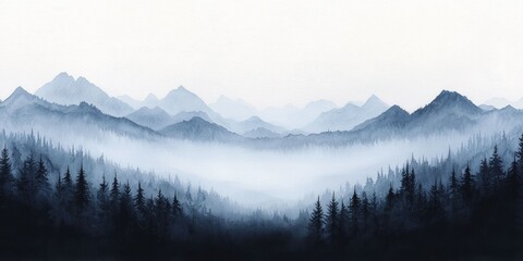 Obraz premium A captivating watercolor painting of a tranquil landscape inviting mindfulness and introspection
