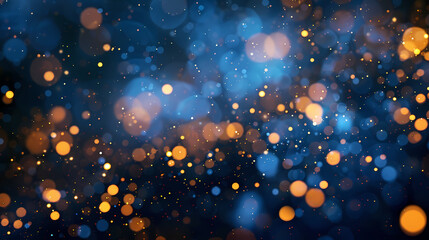 Blue and gold dreamy defocused background